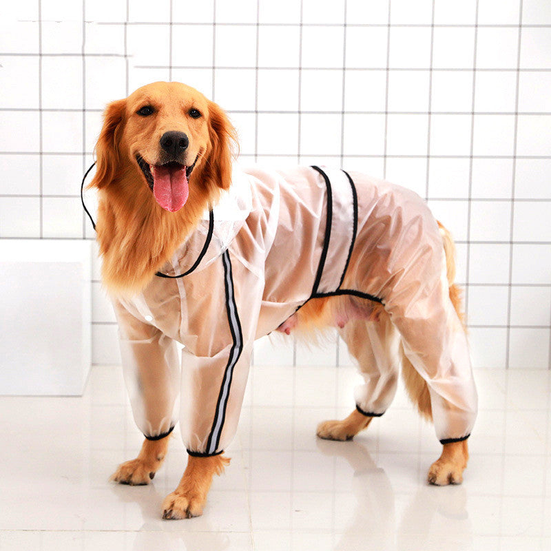 Large dogs go out waterproof raincoat